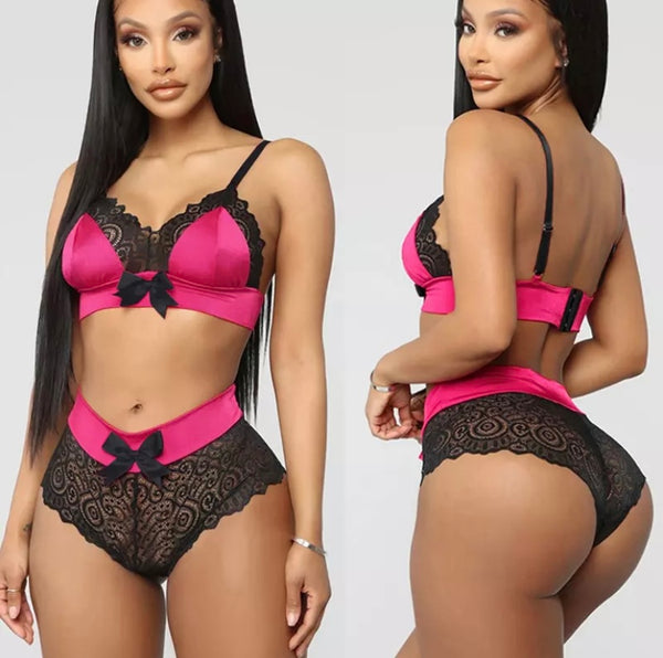 Lace bra and panty set