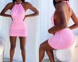 Body con open back dress