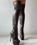Hooker knee high heels