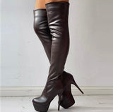 Hooker knee high heels