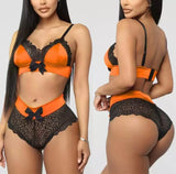 Lace bra and panty set