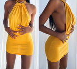 Body con open back dress