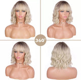 Short blonde wig